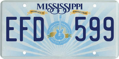 MS license plate EFD599