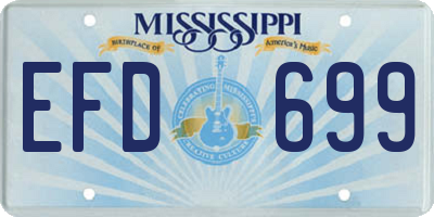 MS license plate EFD699