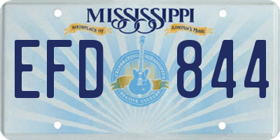 MS license plate EFD844