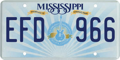 MS license plate EFD966