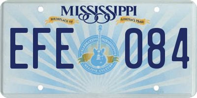 MS license plate EFE084