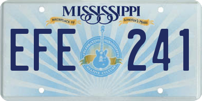 MS license plate EFE241