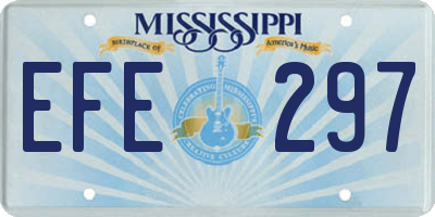 MS license plate EFE297