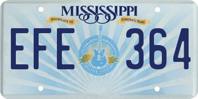 MS license plate EFE364
