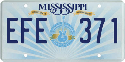 MS license plate EFE371