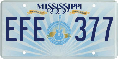 MS license plate EFE377