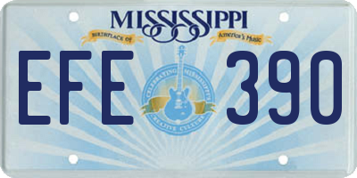 MS license plate EFE390