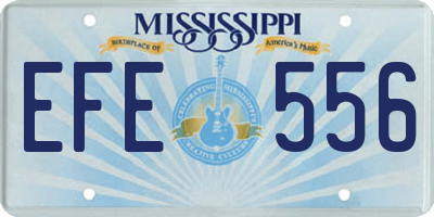 MS license plate EFE556