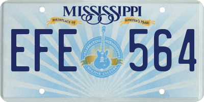 MS license plate EFE564