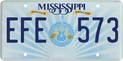 MS license plate EFE573