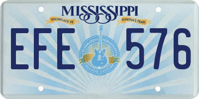 MS license plate EFE576