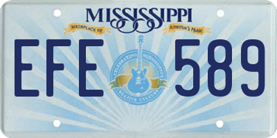 MS license plate EFE589