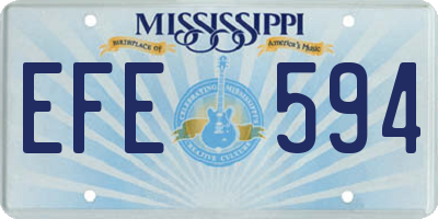 MS license plate EFE594