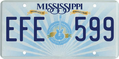 MS license plate EFE599