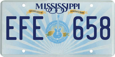 MS license plate EFE658