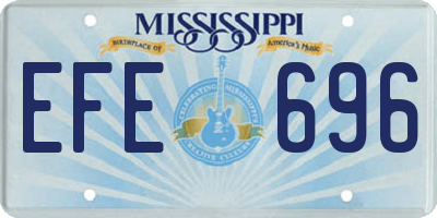 MS license plate EFE696