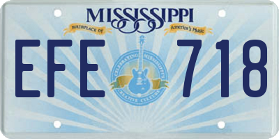 MS license plate EFE718