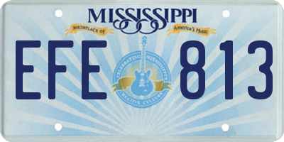 MS license plate EFE813