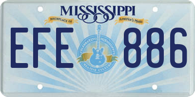 MS license plate EFE886