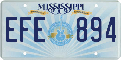 MS license plate EFE894