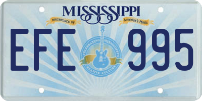 MS license plate EFE995