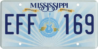 MS license plate EFF169