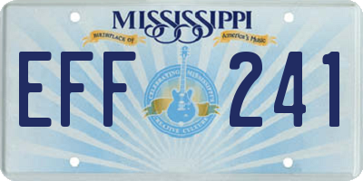 MS license plate EFF241