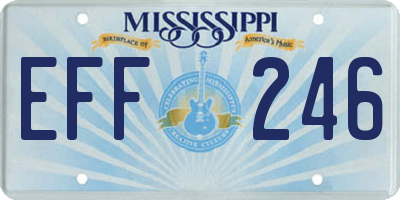 MS license plate EFF246
