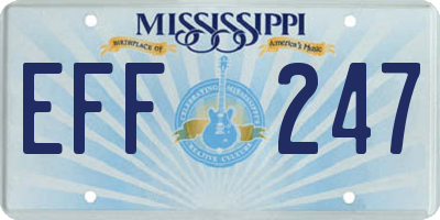 MS license plate EFF247