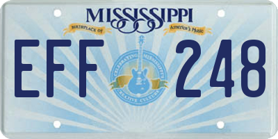 MS license plate EFF248