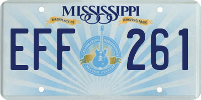 MS license plate EFF261