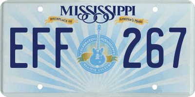 MS license plate EFF267