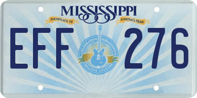 MS license plate EFF276
