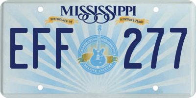 MS license plate EFF277