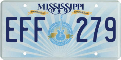 MS license plate EFF279