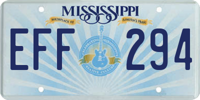 MS license plate EFF294