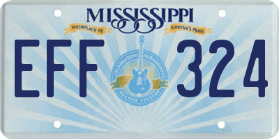 MS license plate EFF324