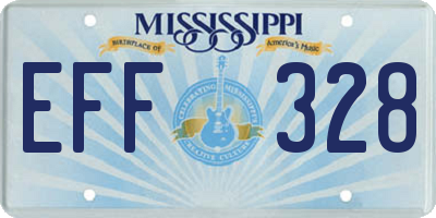 MS license plate EFF328