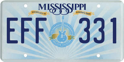 MS license plate EFF331