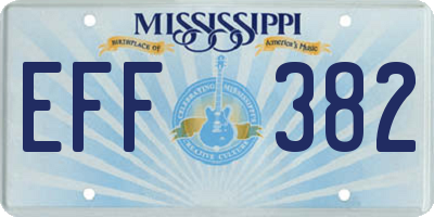 MS license plate EFF382
