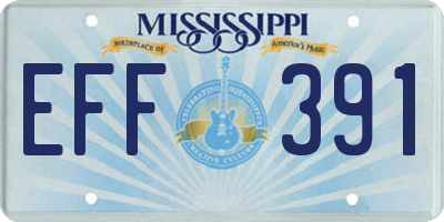MS license plate EFF391