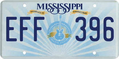 MS license plate EFF396