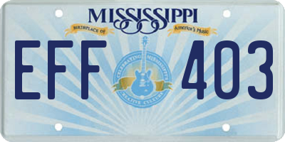 MS license plate EFF403