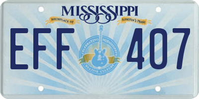 MS license plate EFF407