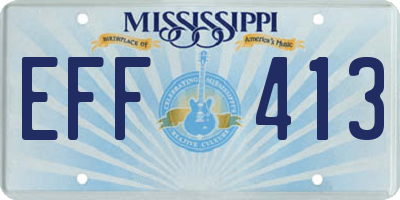 MS license plate EFF413