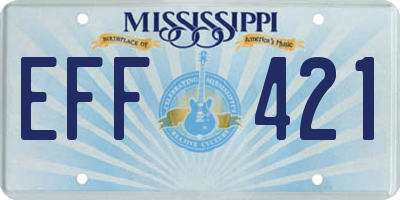 MS license plate EFF421