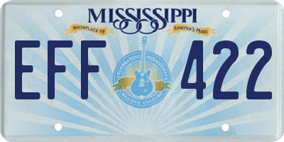 MS license plate EFF422
