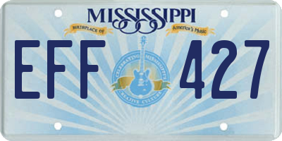 MS license plate EFF427