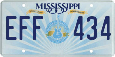 MS license plate EFF434