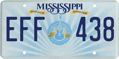 MS license plate EFF438